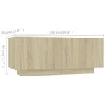 Casa si Gradina - Mobilier - Comode si corpuri - Comode - Comoda TV cu lumini LED, stejar sonoma, 200x35x40 cm - Infinity.ro