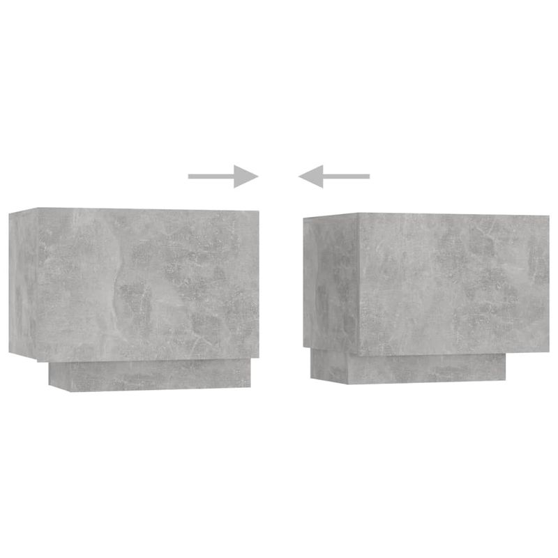 Casa si Gradina - Mobilier - Comode si corpuri - Comode - Comoda TV cu lumini LED, gri beton, 200x35x40 cm - Infinity.ro