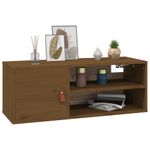 Casa si Gradina - Mobilier - Biblioteci si rafturi - Rafturi - Dulap de perete 2 buc. maro miere 80x30x30 cm lemn masiv pin - Infinity.ro