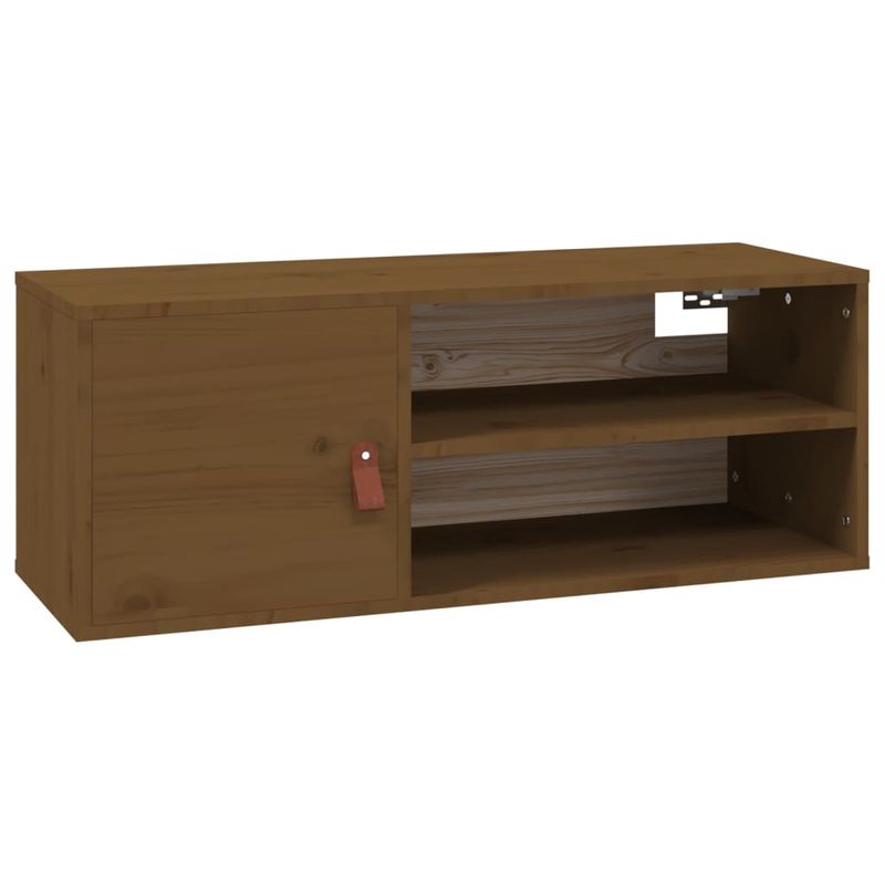 Casa si Gradina - Mobilier - Biblioteci si rafturi - Rafturi - Dulap de perete 2 buc. maro miere 80x30x30 cm lemn masiv pin - Infinity.ro