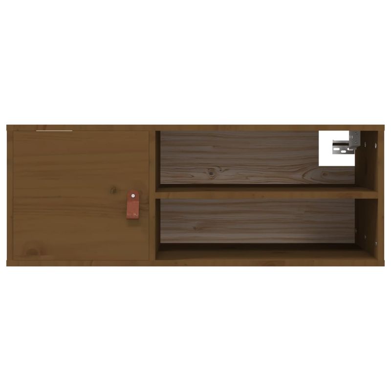 Casa si Gradina - Mobilier - Biblioteci si rafturi - Rafturi - Dulap de perete 2 buc. maro miere 80x30x30 cm lemn masiv pin - Infinity.ro