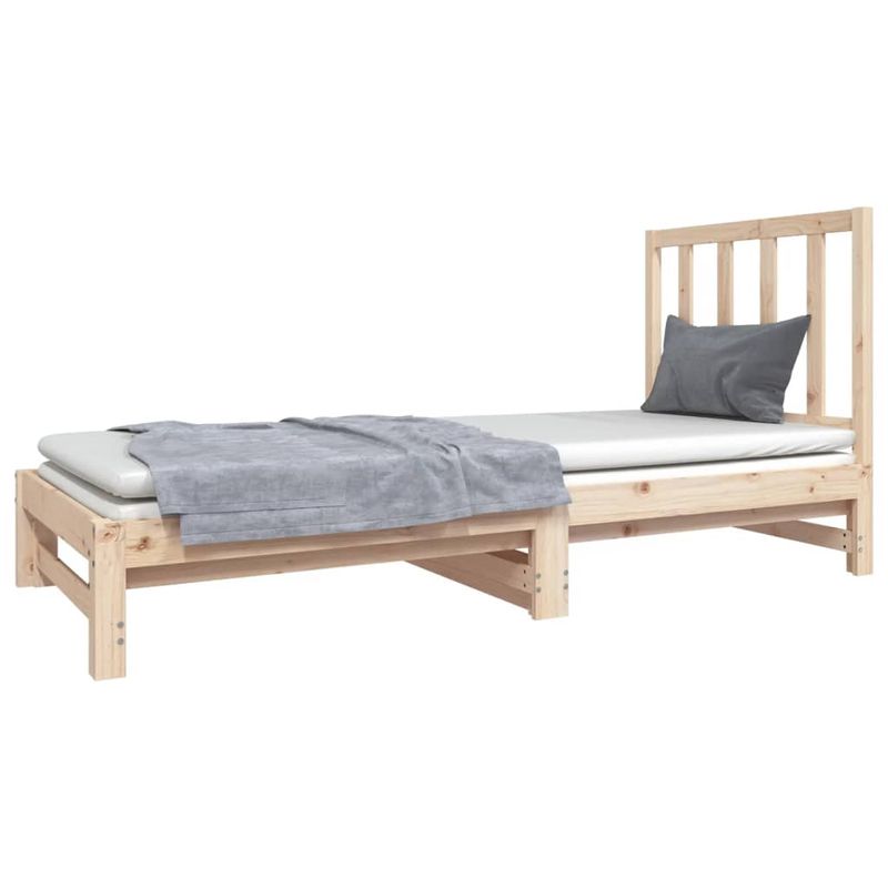 Casa si Gradina - Mobilier - Paturi si accesorii - Paturi - Pat de zi extensibil, 2x(90x190) cm, lemn masiv de pin - Infinity.ro