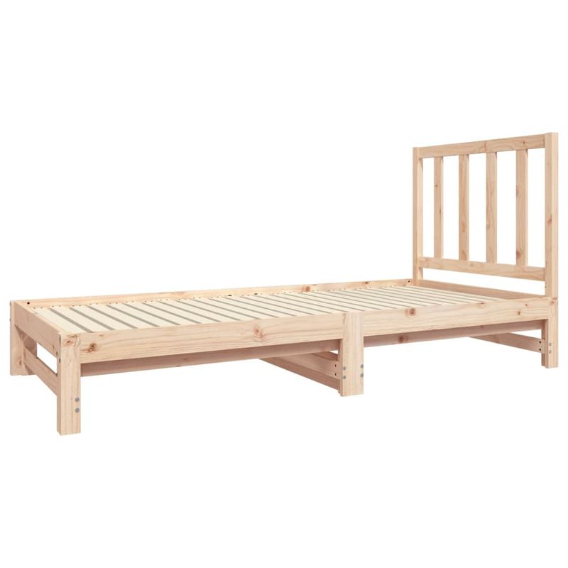 Casa si Gradina - Mobilier - Paturi si accesorii - Paturi - Pat de zi extensibil, 2x(90x190) cm, lemn masiv de pin - Infinity.ro