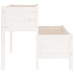 Casa si Gradina - Gradinarit si plante - Plante si ghivece - Ghivece si suporturi - Jardiniera, alb, 110x84x75 cm, lemn masiv de pin - Infinity.ro