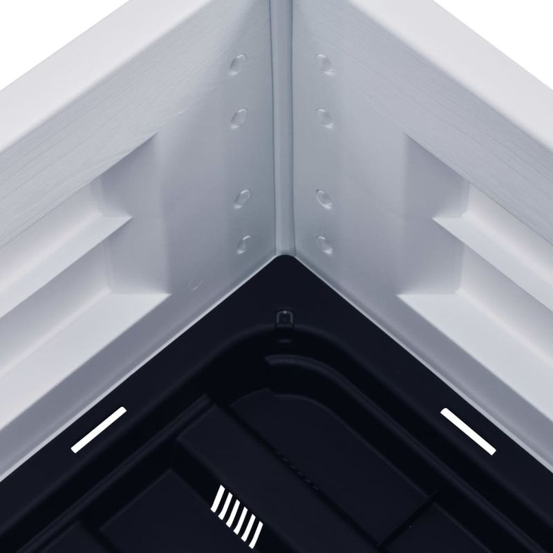 Casa si Gradina - Gradinarit si plante - Plante si ghivece - Ghivece si suporturi - Strat inaltat de gradina, alb, 43 x 43 x 35 cm, PP - Infinity.ro