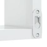 Casa si Gradina/Mobilier/Biblioteci si rafturi/Rafturi - Raft de perete pe colt 2 buc alb extralucios 40x40x50 cm PAL - Infinity.ro
