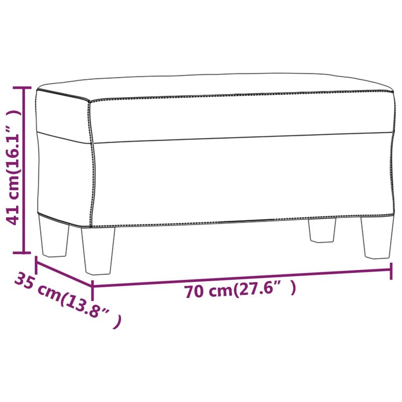 Casa si Gradina - Mobilier - Canapele si coltare - Banchete - Banca, maro, 70x35x41 cm, piele ecologica - Infinity.ro