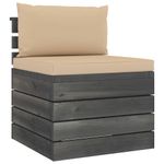 Casa si Gradina - Gradina si terasa - Mobilier exterior - Seturi mobila gradina - Set mobilier gradina din paleti cu perne, 2 piese, lemn de pin, pernă șezut bej - Infinity.ro