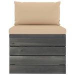 Casa si Gradina - Gradina si terasa - Mobilier exterior - Seturi mobila gradina - Set mobilier gradina din paleti cu perne, 2 piese, lemn de pin, pernă șezut bej - Infinity.ro