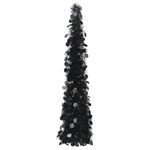 Casa si Gradina - Decoratiuni - Decoratiuni de sezon - Pom de Craciun artificial tip pop-up, negru, 120 cm, PET - Infinity.ro