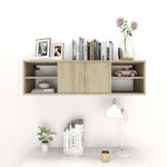 Casa si Gradina - Mobilier - Biblioteci si rafturi - Rafturi - Raft de perete, stejar Sonoma, 102x30x29 cm, PAL - Infinity.ro