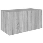 Casa si Gradina - Mobilier - Biblioteci si rafturi - Rafturi - Dulap montat pe perete, gri sonoma, 80x39x40 cm, lemn prelucrat - Infinity.ro