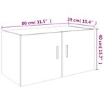 Casa si Gradina - Mobilier - Biblioteci si rafturi - Rafturi - Dulap montat pe perete, gri sonoma, 80x39x40 cm, lemn prelucrat - Infinity.ro
