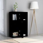 Casa si Gradina - Mobilier - Biblioteci si rafturi - Biblioteci - Dulap de depozitare, negru, 60 x 29,5 x 90 cm, PAL - Infinity.ro