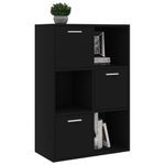 Casa si Gradina - Mobilier - Biblioteci si rafturi - Biblioteci - Dulap de depozitare, negru, 60 x 29,5 x 90 cm, PAL - Infinity.ro