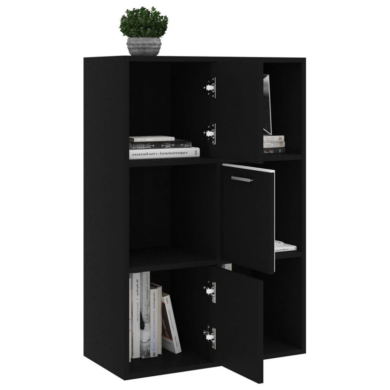 Casa si Gradina - Mobilier - Biblioteci si rafturi - Biblioteci - Dulap de depozitare, negru, 60 x 29,5 x 90 cm, PAL - Infinity.ro