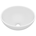 Casa si Gradina - Sanitare - Lavoar baie si accesorii - Lavoare si piedestale - Chiuveta baie lux, alb mat, 32,5x14 cm, ceramica, rotund - Infinity.ro