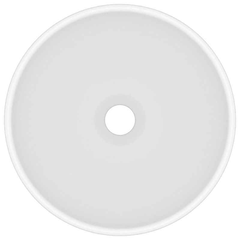 Casa si Gradina - Sanitare - Lavoar baie si accesorii - Lavoare si piedestale - Chiuveta baie lux, alb mat, 32,5x14 cm, ceramica, rotund - Infinity.ro
