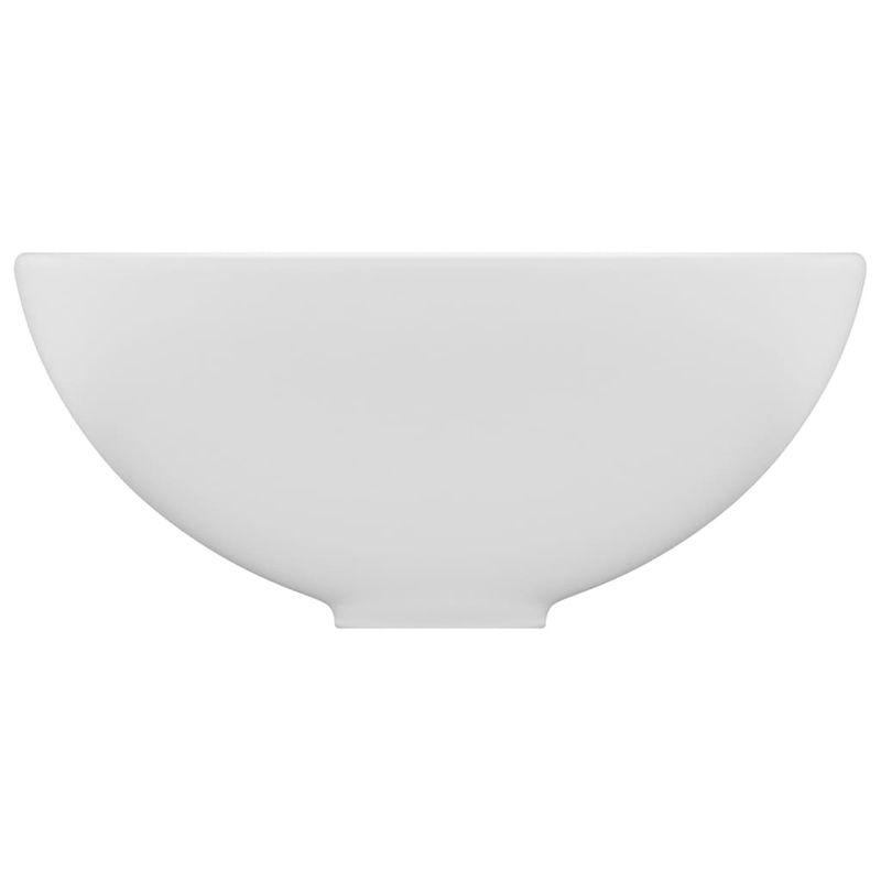 Casa si Gradina - Sanitare - Lavoar baie si accesorii - Lavoare si piedestale - Chiuveta baie lux, alb mat, 32,5x14 cm, ceramica, rotund - Infinity.ro