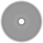 Casa si Gradina - Sanitare - Lavoar baie si accesorii - Lavoare si piedestale - Chiuveta baie lux, gri deschis mat, 32,5x14cm, ceramica, rotund - Infinity.ro