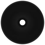 Casa si Gradina - Sanitare - Lavoar baie si accesorii - Lavoare si piedestale - Chiuveta baie lux, negru mat, 32,5x14 cm, ceramica, rotund - Infinity.ro