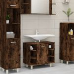 Casa si Gradina - Mobilier - Mobilier baie - Comode baie - Dulap de baie, stejar fumuriu, 60x32x53,5 cm, lemn compozit - Infinity.ro