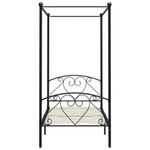 Casa si Gradina - Mobilier - Paturi si accesorii - Paturi - Cadru de pat cu baldachin, negru, 100 x 200 cm, metal - Infinity.ro