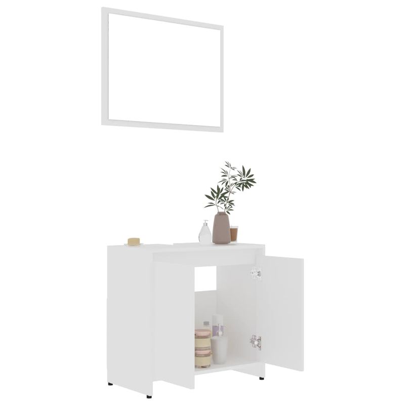 Casa si Gradina - Mobilier - Seturi de mobilier - Seturi baie - Set mobilier de baie, alb, PAL - Infinity.ro