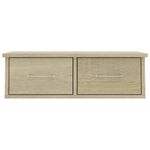 Casa si Gradina - Mobilier - Biblioteci si rafturi - Rafturi - Raft de perete cu sertare, stejar sonoma, 60x26x18,5 cm, PAL - Infinity.ro