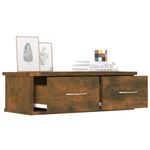 Casa si Gradina - Mobilier - Biblioteci si rafturi - Rafturi - Raft de perete cu sertar, stejar fumuriu, 60x26x18,5 cm lemn prelucrat - Infinity.ro