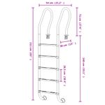 Casa si Gradina - Constructii - Scari si accesorii interioare - Alte accesorii pentru piscine - Scara de piscina, 54x38x211 cm, otel inoxidabil 304 - Infinity.ro