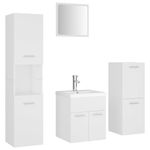 Casa si Gradina - Mobilier - Seturi de mobilier - Seturi baie - Set mobilier de baie, alb, lemn prelucrat - Infinity.ro
