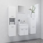Casa si Gradina - Mobilier - Seturi de mobilier - Seturi baie - Set mobilier de baie, alb, lemn prelucrat - Infinity.ro