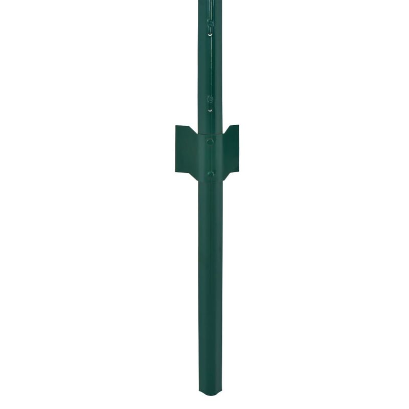 Casa si Gradina - Gradina si terasa - Garduri, panouri si accesorii - Gard din plasa de sarma cu stalpi, verde, 25 x 0,5 m, otel, dimensiunea ochiurilor 13 mm - Infinity.ro