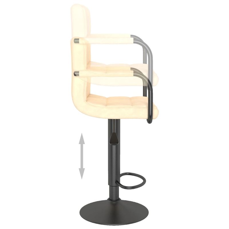 Casa si Gradina - Mobilier - Scaune si fotolii - Scaune - Scaun de bar, crem, catifea - Infinity.ro
