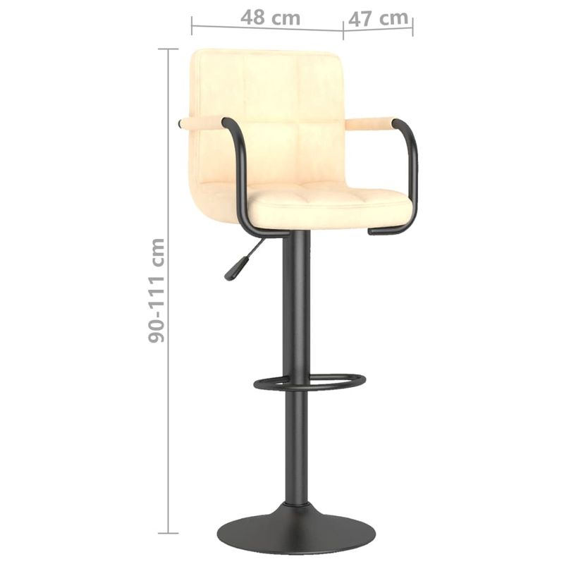 Casa si Gradina - Mobilier - Scaune si fotolii - Scaune - Scaun de bar, crem, catifea - Infinity.ro