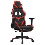 PC, gaming si accesorii - Gaming - Accesorii gaming - Scaune gaming - Scaun de gaming cu suport picioare, negru/rosu, piele ecologica - Infinity.ro