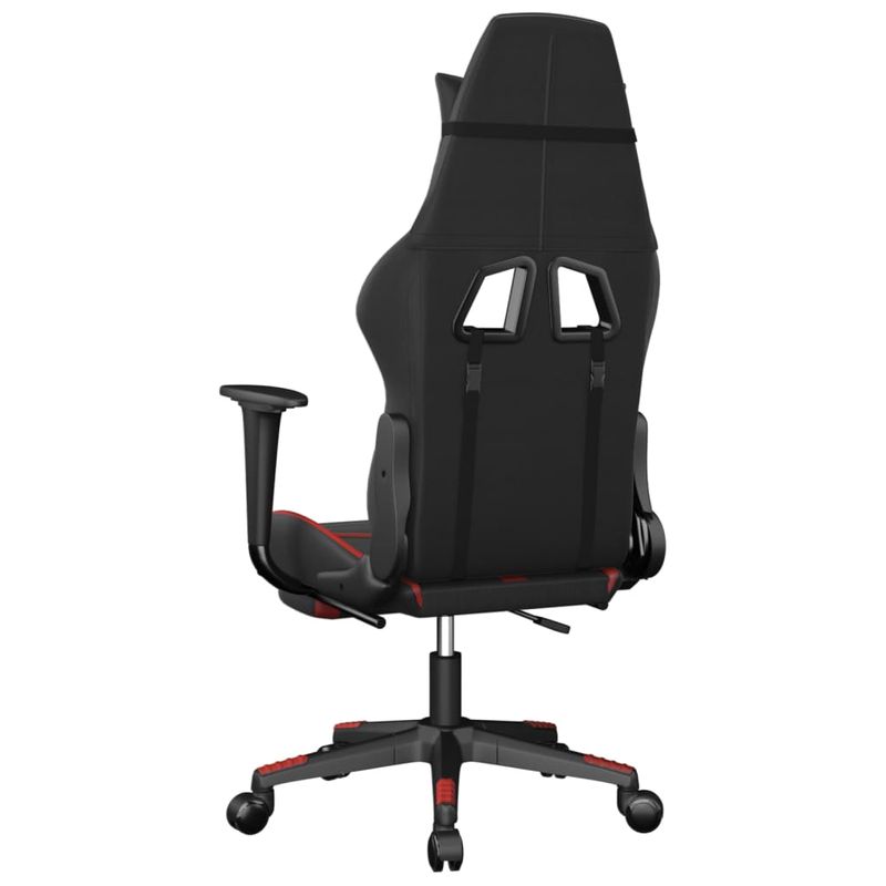 PC, gaming si accesorii - Gaming - Accesorii gaming - Scaune gaming - Scaun de gaming cu suport picioare, negru/rosu, piele ecologica - Infinity.ro