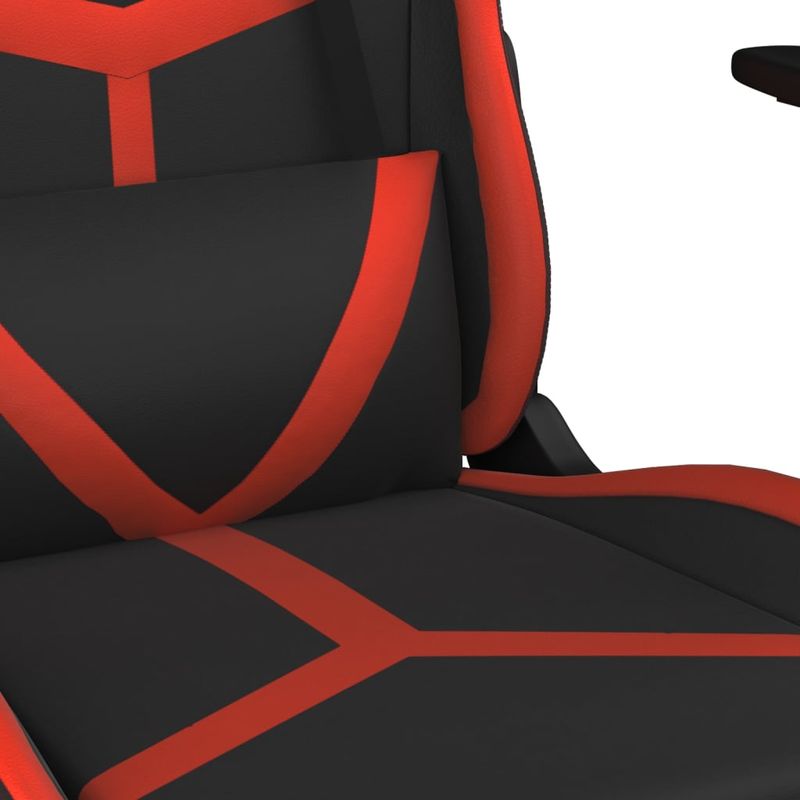 PC, gaming si accesorii - Gaming - Accesorii gaming - Scaune gaming - Scaun de gaming cu suport picioare, negru/rosu, piele ecologica - Infinity.ro