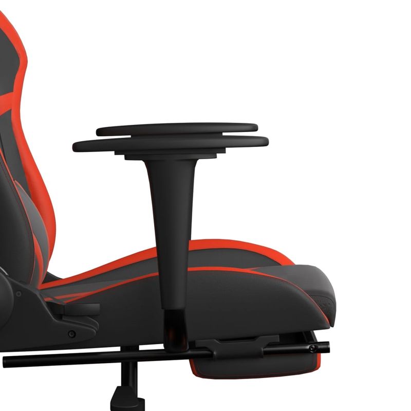 PC, gaming si accesorii - Gaming - Accesorii gaming - Scaune gaming - Scaun de gaming cu suport picioare, negru/rosu, piele ecologica - Infinity.ro