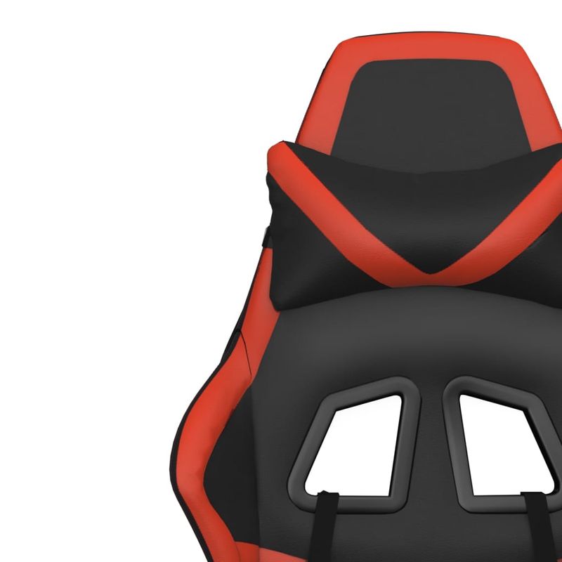 PC, gaming si accesorii - Gaming - Accesorii gaming - Scaune gaming - Scaun de gaming cu suport picioare, negru/rosu, piele ecologica - Infinity.ro