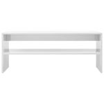 Casa si Gradina - Mobilier - Mese si birouri - Masute de cafea - Masuta de cafea, alb extralucios, 100x40x40 cm, PAL - Infinity.ro