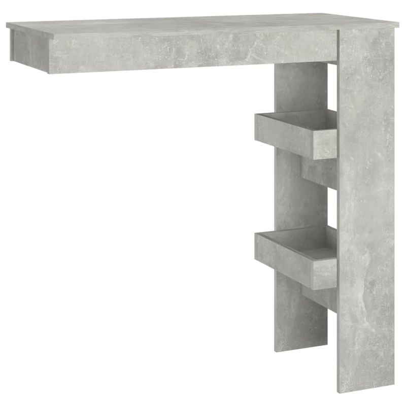 Casa si Gradina - Mobilier - Mese si birouri - Mese bucatarie si dining - Masa bar de perete gri beton 102x45x103,5 cm lemn compozit - Infinity.ro