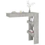 Casa si Gradina - Mobilier - Mese si birouri - Mese bucatarie si dining - Masa bar de perete gri beton 102x45x103,5 cm lemn compozit - Infinity.ro