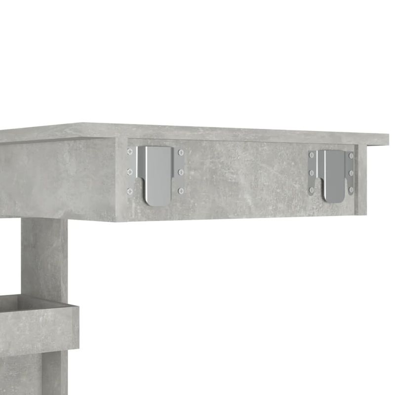 Casa si Gradina - Mobilier - Mese si birouri - Mese bucatarie si dining - Masa bar de perete gri beton 102x45x103,5 cm lemn compozit - Infinity.ro