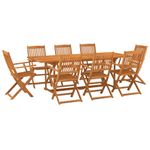 Casa si Gradina - Gradina si terasa - Mobilier exterior - Seturi mobila gradina - Set de masa pentru gradina, 9 piese, lemn masiv de acacia - Infinity.ro