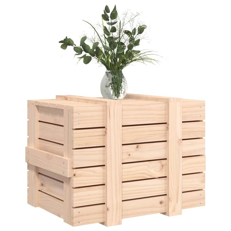 Casa si Gradina - Mobilier - Organizare si depozitare - Cutii depozitare - Cutie de depozitare, 58x40,5x42 cm, lemn masiv de pin - Infinity.ro