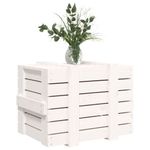 Casa si Gradina - Mobilier - Organizare si depozitare - Cutii depozitare - Cutie de depozitare, alb, 58x40,5x42 cm, lemn masiv de pin - Infinity.ro