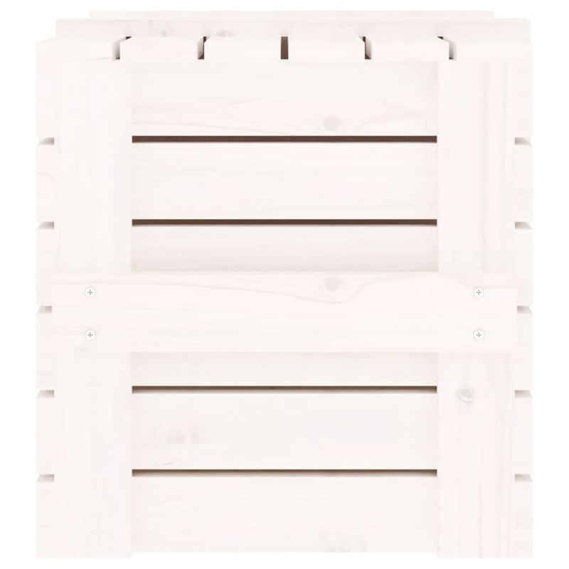 Casa si Gradina - Mobilier - Organizare si depozitare - Cutii depozitare - Cutie de depozitare, alb, 58x40,5x42 cm, lemn masiv de pin - Infinity.ro