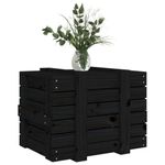 Casa si Gradina - Mobilier - Organizare si depozitare - Cutii depozitare - Cutie de depozitare, negru, 58x40,5x42 cm, lemn masiv de pin - Infinity.ro